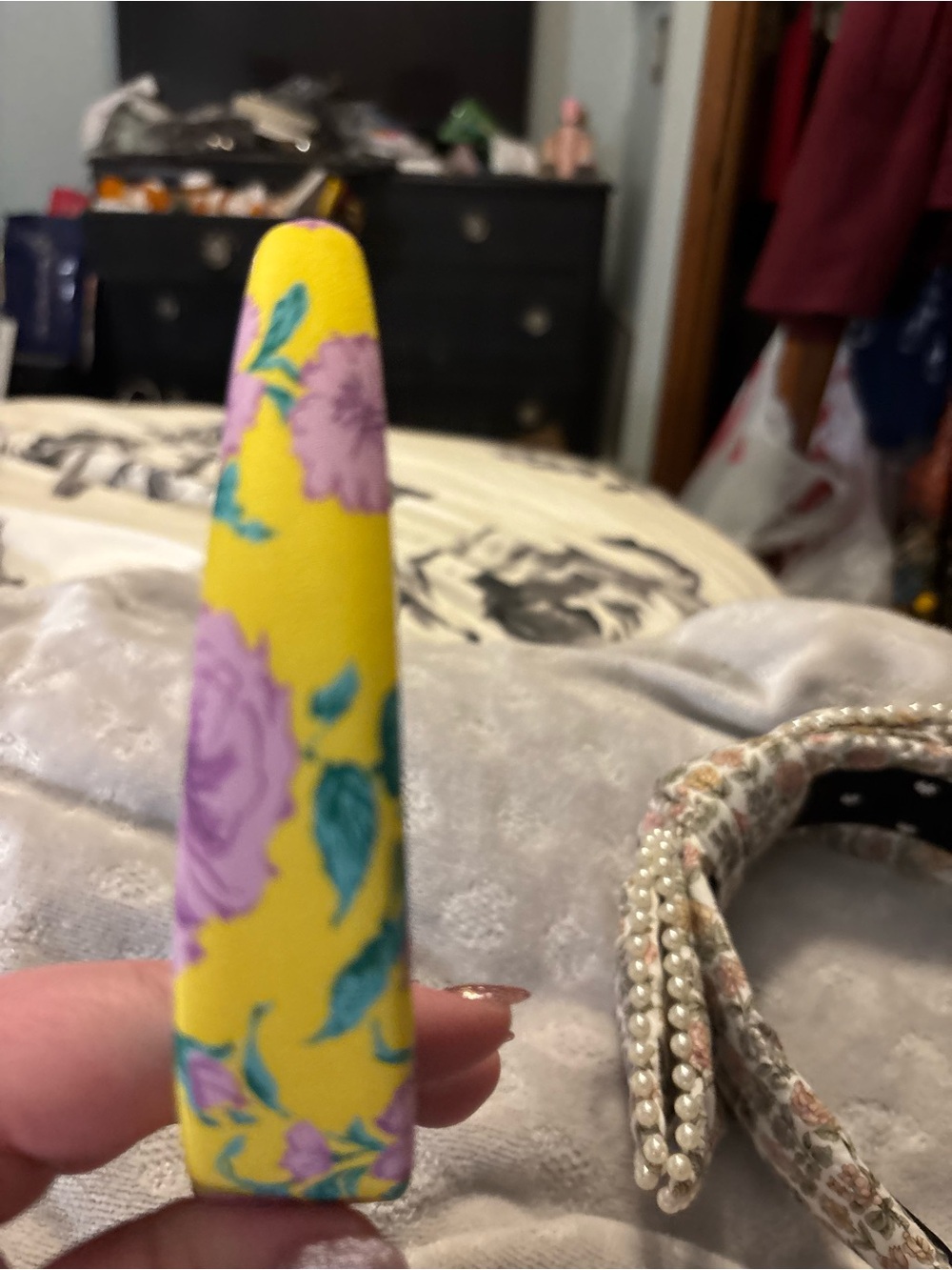 EUC Lele Sadoughi Liberty Silk Alice Yellow Floral - Picture 4 of 5